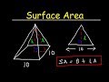 Surface Area of a Pyramid - Lateral Area - Geometry