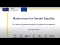 The ethics of Gender Equality in Science and Research - RI4C2 Masterclasses for Gender Equality