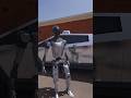 Tesla Robot Driving a Cybertruck for Uber