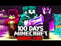 I Survived 100 Days in the Custom END in Minecraft...