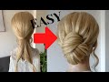Easy chignon hairstyle - quick low chignon