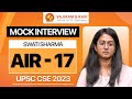 SWATI SHARMA, AIR 17 Mock Interview | UPSC CSE 2023 IAS | Vajiram & Ravi
