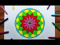Quick & Easy Geometrical Design In Circle Drawing || How to Draw Geometric Rangoli Design in Circle
