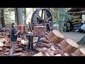 10 Dangerous Homemade Automatic Firewood Processing Machine, Wood Cutting Machine Splitting Firewood