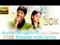 Chembaneer Poove Nee song | Karaoke with lyrics in Malayalam|Krishna Movie Karaoke with Lyrics Video