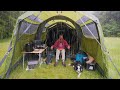 Tent CAMPING in the RAIN - HUGE Air Tent