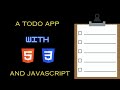 How to make an awesome todo list with html css and Javascript.