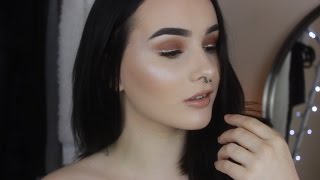 EASY Last Minute NYE Makeup Tutorial | Brown Smokey Eye w/ Glitter Liner