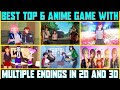Best Top 6 Anime Visual Novel Game with Multiple Endings in 2D & 3D | EzrCaGaminG