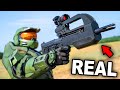 Master Chief Shoots A REAL Halo BATTLE RIFLE