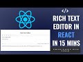 Simple Rich Text Editor in React JS || Rich text editor with all options  Mern Stack Course By Suman