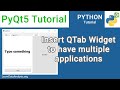 PyQt5 Tutorial | How to embed multiple widgets with QTab Widget