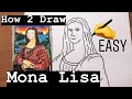 How to Draw EASY Mona Lisa - by Leonardo da Vinci | Step by Step for Kids #monalisa #howtodraw