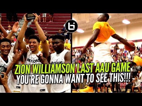 Zion Williamson WENT CRAZY In LAST AAU GAME EVER Adidas Nations Championship Highlights