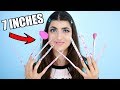 Doing My Makeup With Super Long Nails! (7 Inch Long Acrylic Nails)
