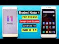 Redmi Note 4 FRP Unlock || Xiaomi Note 4 Google Lock Bypass MIUI 11 Update Without PC ||