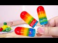 Rainbow Ice Cream 🌈 Frozen Miniature Coca Fanta Pepsi Popsicles Recipe 🍦 Mini Cakes Baking