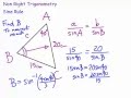 Non Right angled Trigonometry, the Sine and Cosine rules.