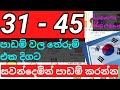 31 - 45 දක්වා පාඩම් වල තේරුම එක දිගට | Sinhala Meaning of Lesson 31 -45 | Learn Korean Language