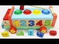Learn Colors Numbers with Wooden Truck Hammer Balls Toys for Children Toddlers