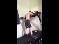 Boy on treadmill ultimate fail