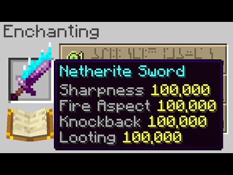 Minecraft But Every Enchant Is Level 100 000 