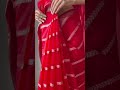 Red organza saree 🌹 #pujooutfit #festivewear #organzasaree #sareedraping #festivelook