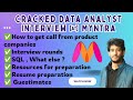 Cracked Myntra as Data Analyst with 1 Year Experience