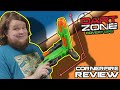 SHOOT NERF DARTS AROUND CORNERS!? Dart Zone Cornerfire Blaster Review