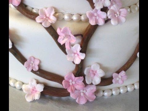 Gumpaste cherry blossom flowers tutorial Gumpaste cherry blossom flowers tutorial