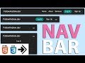 Responsive Nav Bar Tutorial | HTML CSS JS Flexbox Navigation Menu
