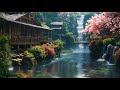Tranquil Rain in a Japanese Garden🌺Gentle Rain Sounds and Piano Music for Serenity and Relaxation
