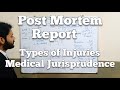 Post Mortem Examination | Medical Jurisprudence | Types of Injuries | Rigor Mortis