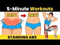 5 Min STANDING ABS Workout 🔥 No Jumping 🔥 Lose UPPER BELLY and LOWER BELLY Fat in 1 Week