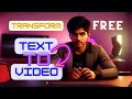Create text into awesome videos with AI for FREE 📝➡️🎥 | Earn Money in 2024 🔥🚀#texttovideo
