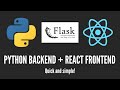 How to Create a Flask + React Project | Python Backend + React Frontend