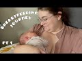 breastfeeding (one week postpartum) // oversupply, position & collecting milk