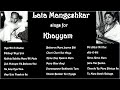Lata Mangeshkar sings for Khayyam || Hindi Songs || 60s 70s 80s