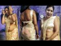 Sexy back deep navel hot aunty in saree dance