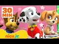 PAW Patrol Teamwork Rescues & Adventures! w/ Chase and Skye 💗 30 Minute Compilation | Nick Jr.