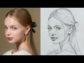 Unlock Your Portrait Drawing Skills: Loomis Method Tutorial Drawing girl
