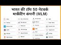 Top 50 Network Marketing MLM companies in India/Top Direct Selling Companies in India 2023