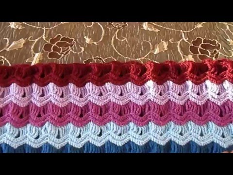 Афганский плед вязание крючком 87