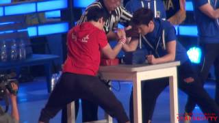 120508 God of Victory Nichkhun, Arm wrestling