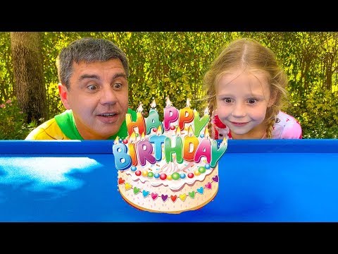 Nastya and dad celebrate their birthdays