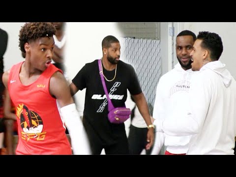 Bronny James Doesn t HOLD BACK in front of LeBron Matt Barnes and Tristan Thompson