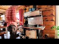 Cooking with a 90 Year Old Waffle Iron on a Wood Cookstove | Banana, Honey Caramel Waffles