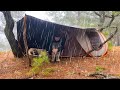 2 Days in the Forest in Heavy Rain! • Rain Camping, Rainstorm, Flood, Bad Weather