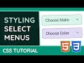 How to Style Drop Down Menus - CSS Web Design Tutorial