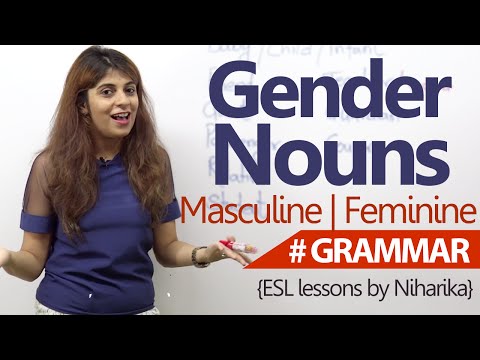 English Grammar lesson - Gender Nouns ( Learn Fluent English)